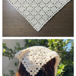 Diamond Lace Bandana Free Crochet Pattern and Video Tutorial