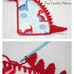 Dinosaur Lovey Blanket Free Crochet Pattern