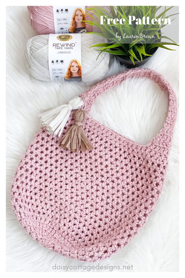Easy Market Tote Bag Free Crochet Pattern