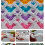 Heart Zig Zag Stitch Free Crochet Pattern and Video Tutorial