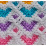 Heart Zig Zag Stitch Free Crochet Pattern and Video Tutorial