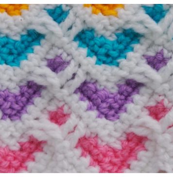 Heart Zig Zag Stitch Free Crochet Pattern and Video Tutorial