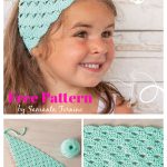 Mint Kerchief Headband Free Crochet Pattern