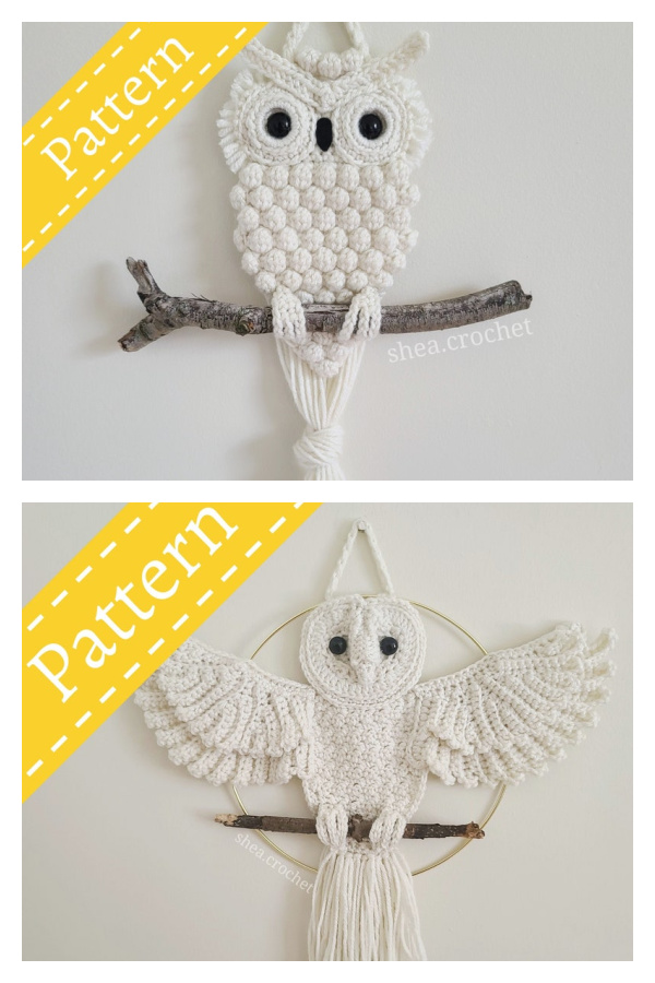 Owl Wall Hanging Crochet Pattern