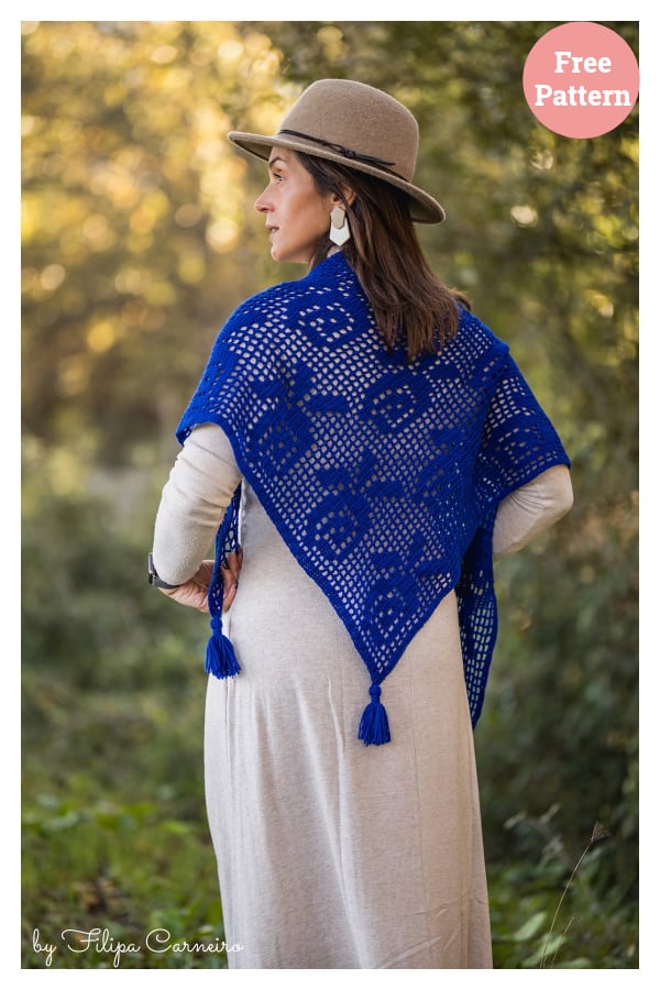 Rosas Shawl Free Crochet Pattern