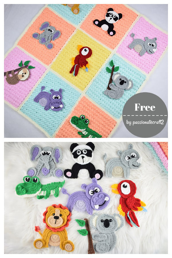 Safari Jungle Blanket Free Crochet Pattern