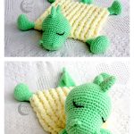 Sleepy Dinosaur Security Blanket Crochet Pattern