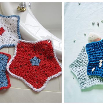 Star Washcloth Free Crochet Pattern