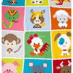 Zoodiacs Corner to Corner Granny Square Afghan Chinese Zodiac Blanket Free Crochet Pattern