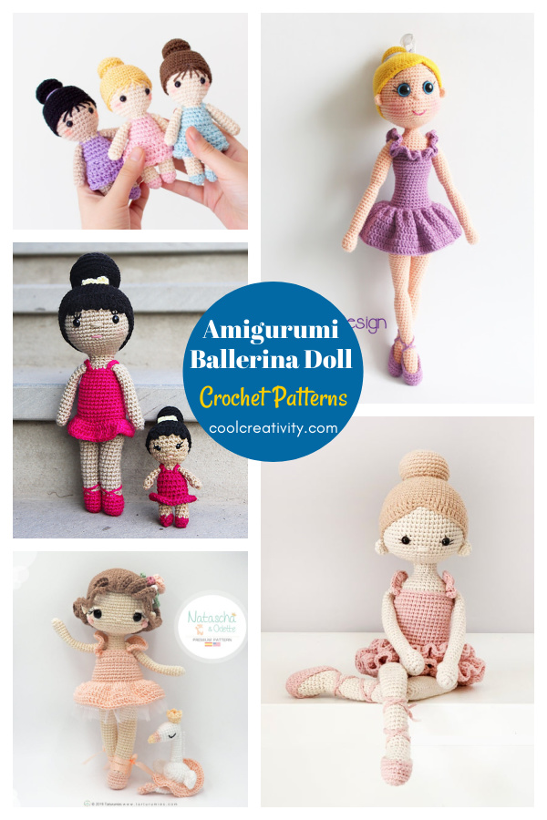6 Amigurumi Ballerina Doll Crochet Pattern 