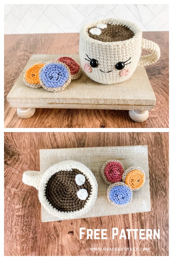 Amigurumi Hot Cocoa and Cookies Free Crochet Pattern