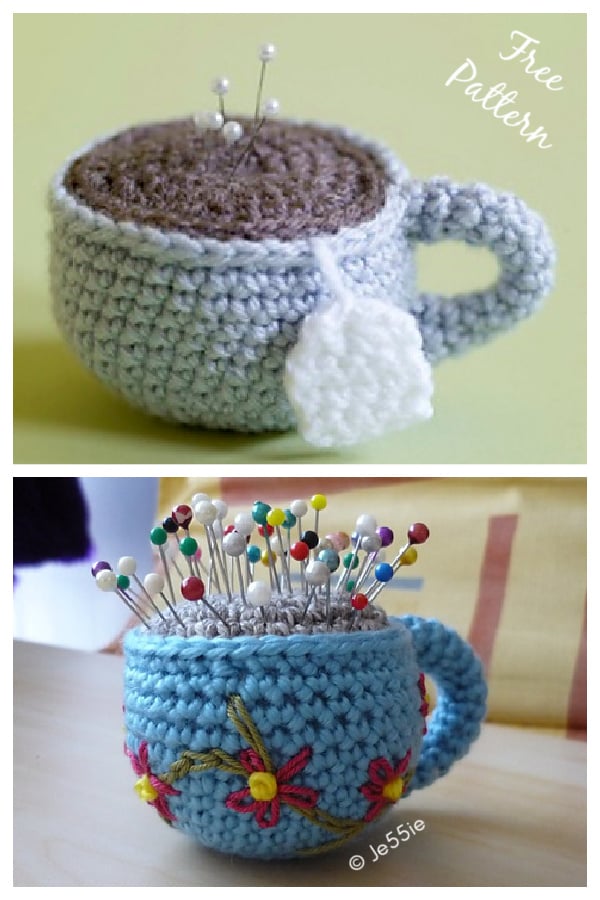 Amigurumi Tea Cup Pincushion Free Crochet Pattern