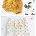 Bobble Stitch High Waisted Baby Bloomer Shorts Crochet Pattern