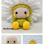 Daisy Flower Doll Crochet Pattern and Video Tutorial