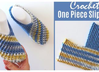 Easy One Piece Slippers Free Crochet Pattern