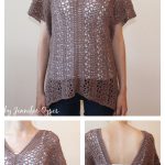 Easy Vanier V-Neck Tunic Free Crochet Pattern