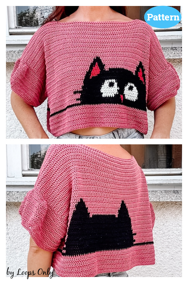 Peek-a-Boo Kitty Top Crochet Pattern