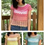 Summer Lace Top Free Crochet Pattern and Video Tutorial