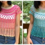 Summer Lace Top Free Crochet Pattern and Video Tutorial