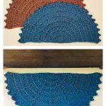 Textured Half Circle Rug Free Crochet Pattern and Video Tutorial