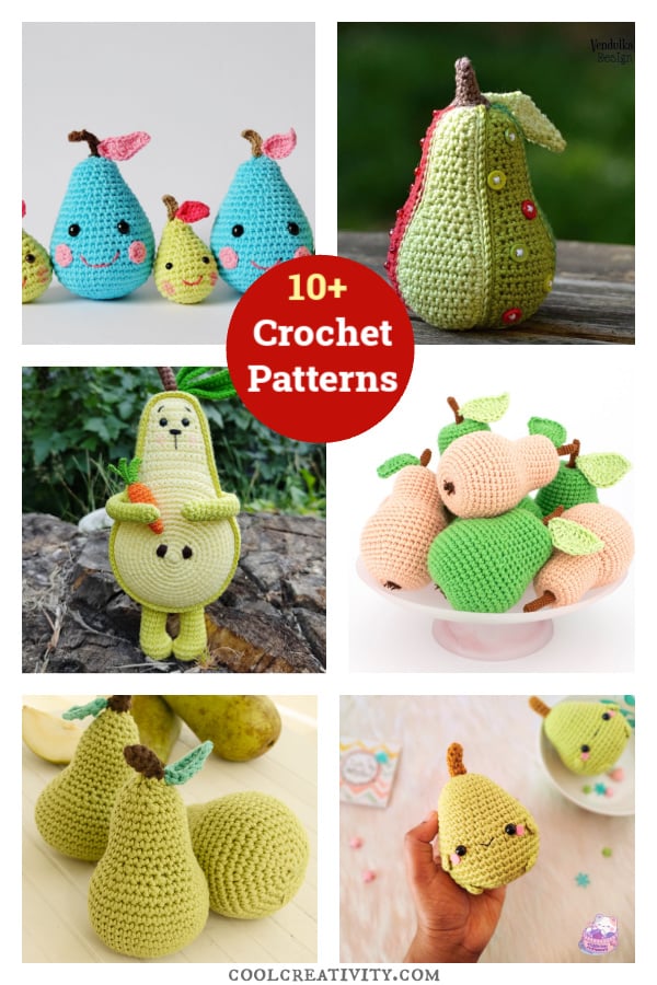 10+ Amigurumi Pears Crochet Patterns 