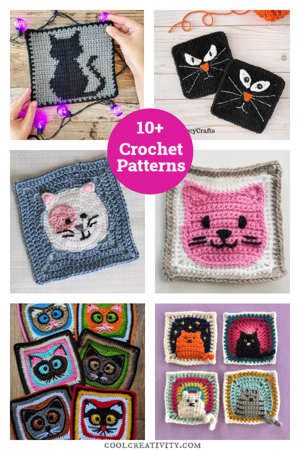 10+ Cat Square Crochet Patterns 