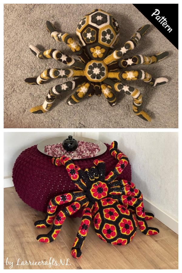 African Flower Spider Amigurumi Crochet Pattern 