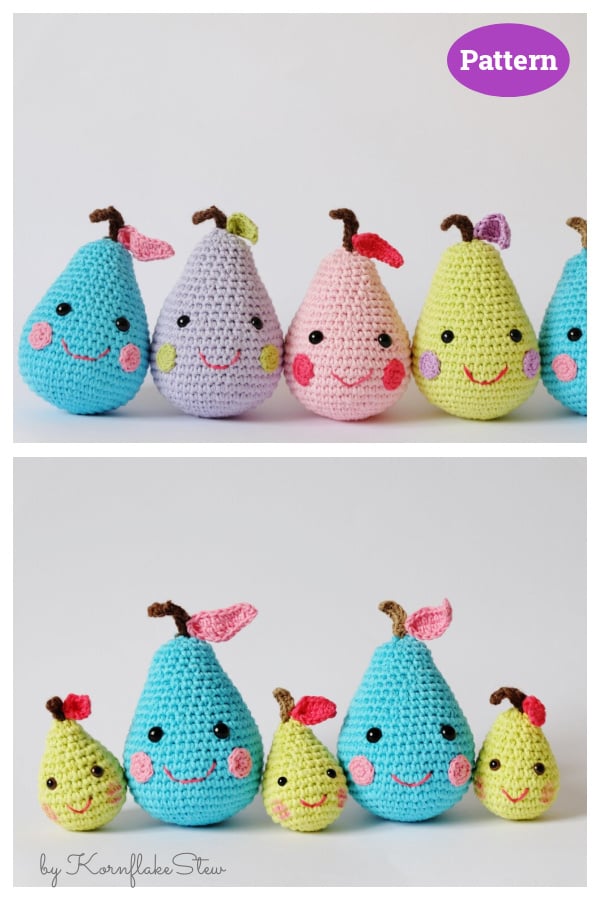 Amigurumi Happy Pears Crochet Pattern