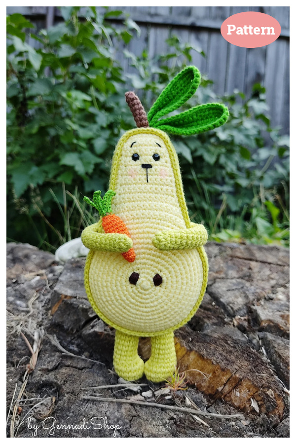 Amigurumi Pear Bunny Crochet Pattern