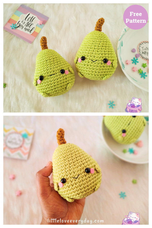 Amigurumi Pear Free Crochet Pattern