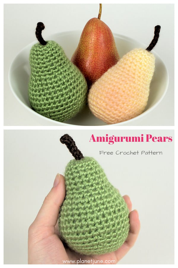 Amigurumi Pears Free Crochet Pattern 