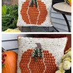 Bobble Pumpkin Pillow Free Crochet Pattern