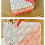C2C Moss Stitch Washcloth Free Crochet Pattern