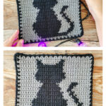 Cat Silhouette Tapestry Free Crochet Pattern