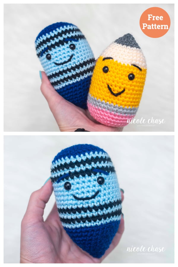 Crayon and Pencil Free Crochet Pattern