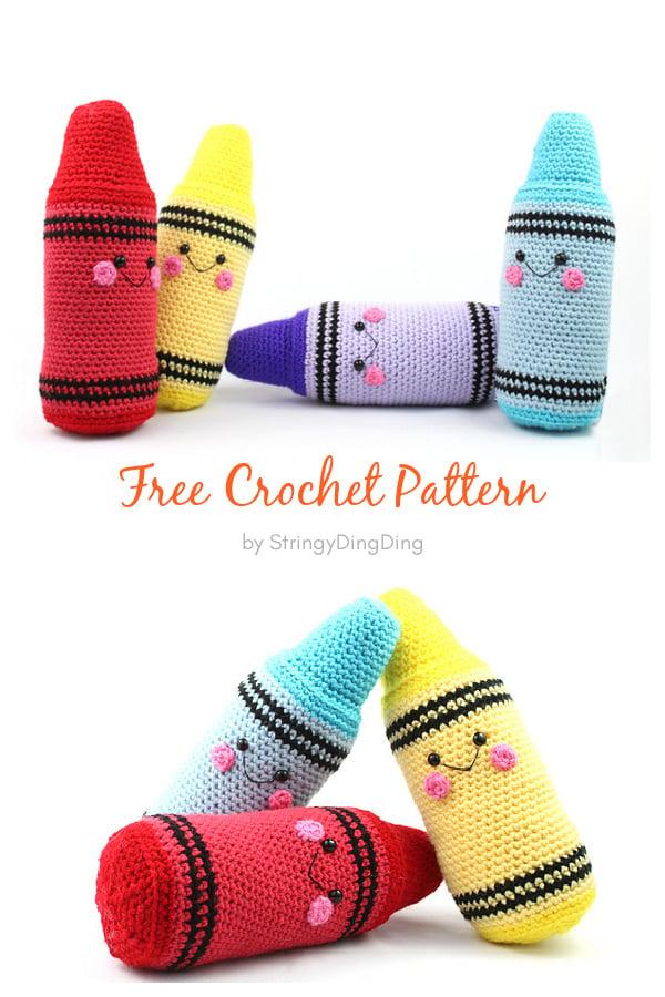 Crayons Amigurumi Free Crochet Pattern