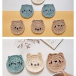 Easy Animal Coasters Free Crochet Pattern and Video Tutorial