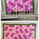 Flower Baby Blanket Free Crochet Pattern and Video Tutorial