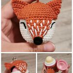 Fox Lip Balm Keychain Free Crochet Pattern