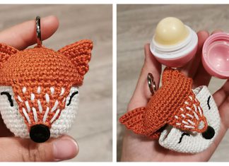 Fox Lip Balm Keychain Free Crochet Pattern