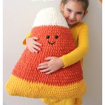 Giant Candy Corn Pillow Free Crochet Pattern