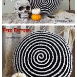 Halloween Hypnotic Pillow Free Crochet Pattern