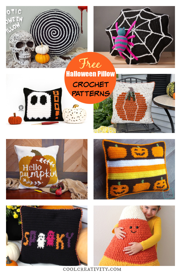 Halloween Pillow Free Crochet Pattern 