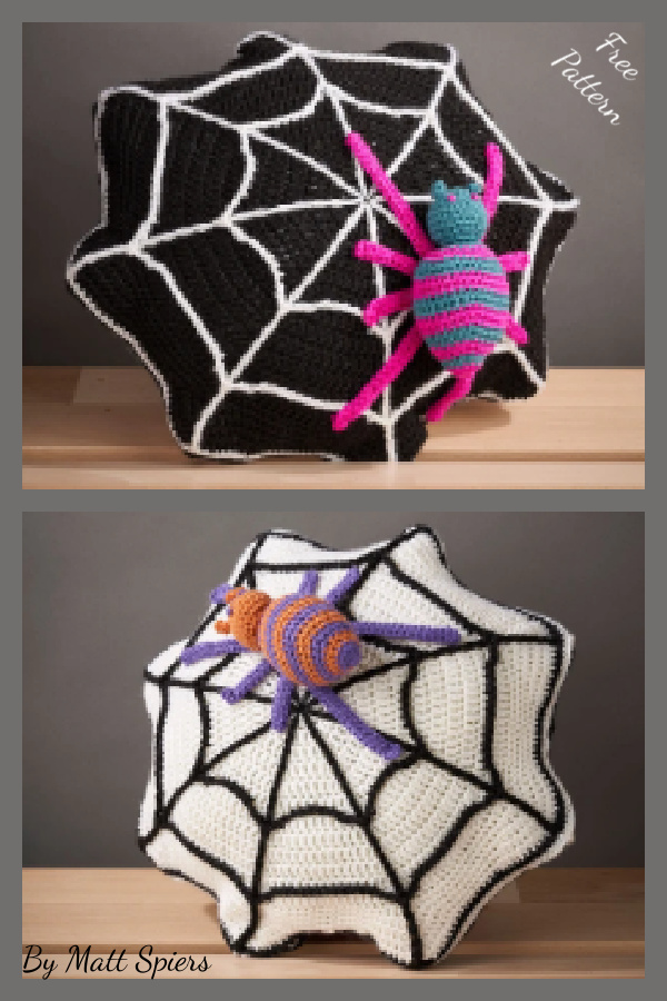 Halloween Hypnotic Pillow Free Crochet Pattern