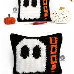 Mad About Boo Halloween Pillow Free Crochet Pattern