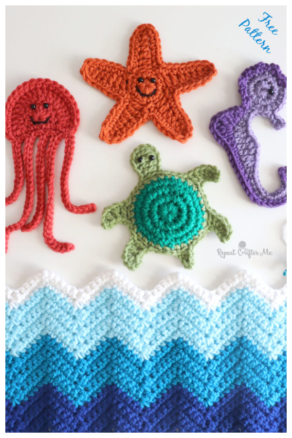 Ocean Friends Blanket Free Crochet Pattern