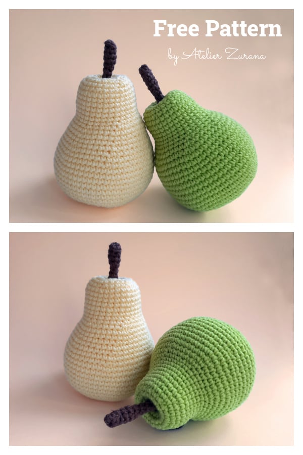 Play Food Amigurumi Pear Free Crochet Pattern