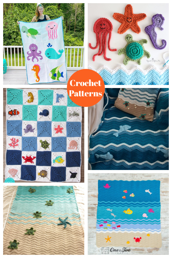 Sea Creatures Blanket Crochet Patterns