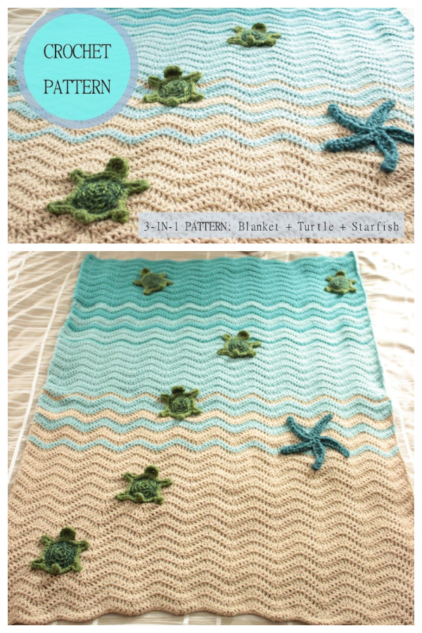 Ocean Animals Blanket Free Crochet Pattern