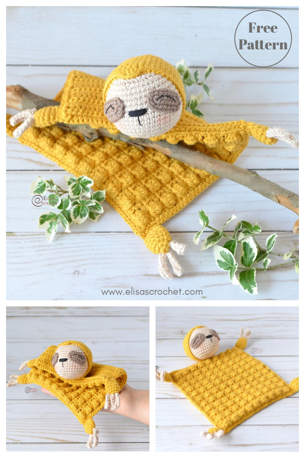 Sloth Lovey Free Crochet Pattern
